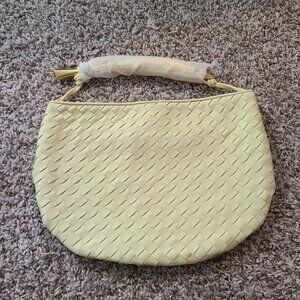 Large sardine bag/large woven bag with metal handle